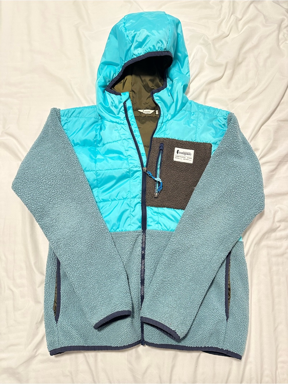 Cotopaxi Trico Hybrid Hooded Jacket Women's Medium Blue Sky